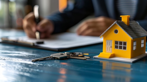 The house keys on table