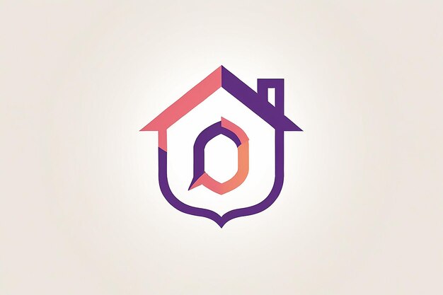 Photo house logo design letter o designed to be a house symbol or vector icon