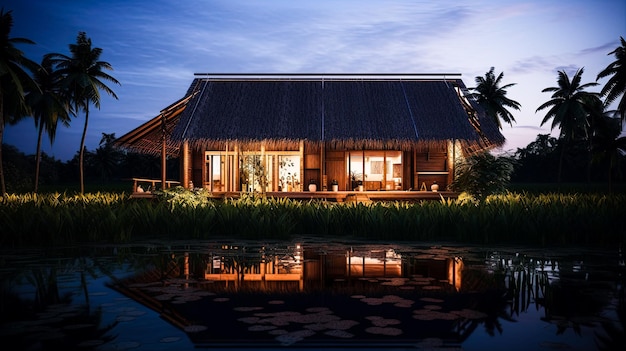 A house minimal style in the countryside of Thailand