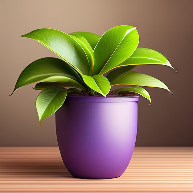 House plant in a pot isolated on white background