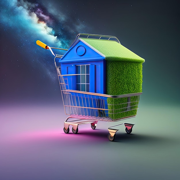 House in shopping cart