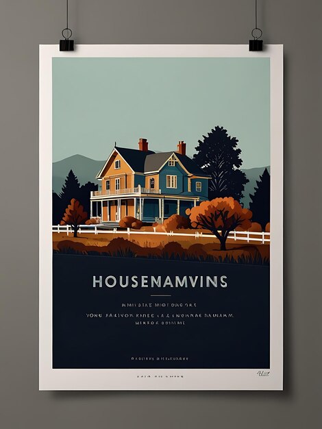 house warming poster template