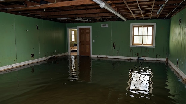 Photo the house was flooded