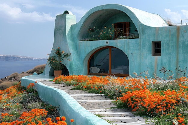 a house with a door that says  sea view