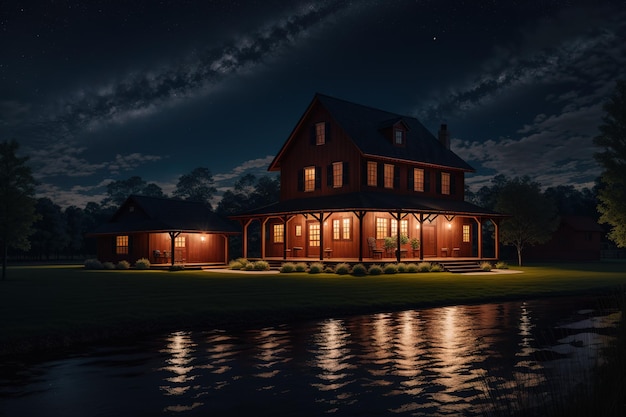 A house with a driveway and a sign that says home sweet home