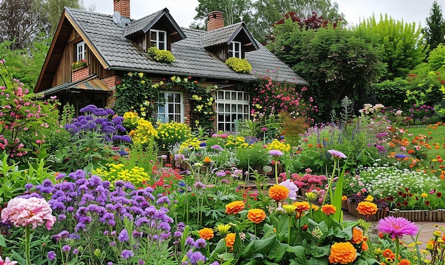 a house with a house that has a house in the background