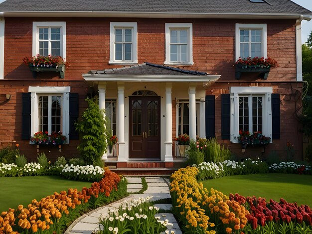 a house with a house that says welcome to the front door