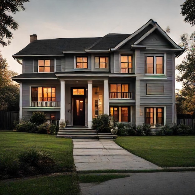 a house with a large front porch and a porch with a porch that says  welcome to the front door