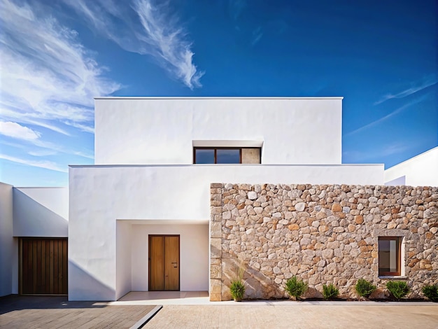 Photo a house with a large window that is open to the sky