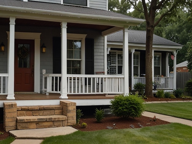 a house with a porch that has a porch with a porch