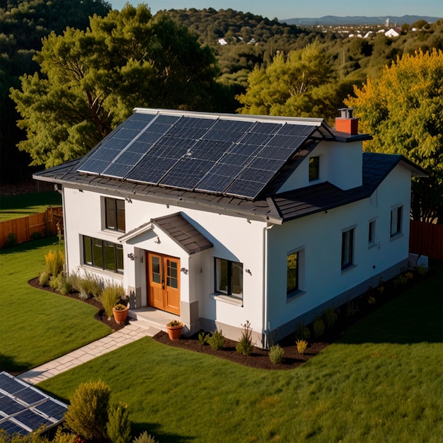 a house with a solar panel on the roof and a solar panel on the roof