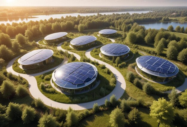 a house with solar panels on the roof