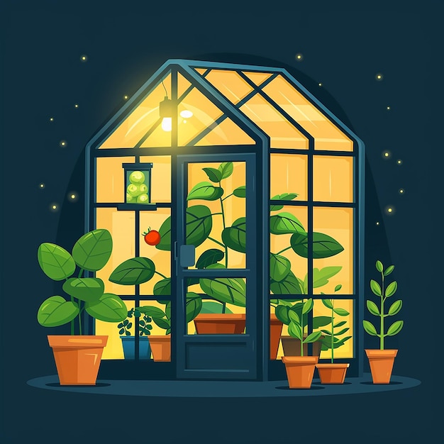 Photo a house with a window that says  potted plants