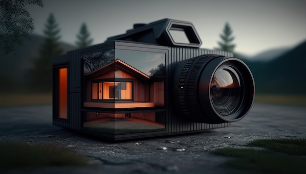 A house with a window on the top