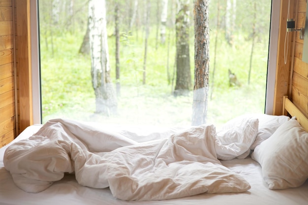 A house with a window view of the forest Outdoor recreation Morning Glamping Meditation Alone with nature