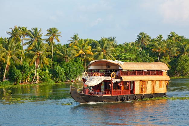 Houseboat on Kerala backwaters, India