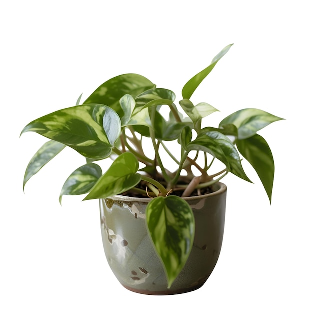 Houseplant in a pot isolated on a white backgroundclipping path included