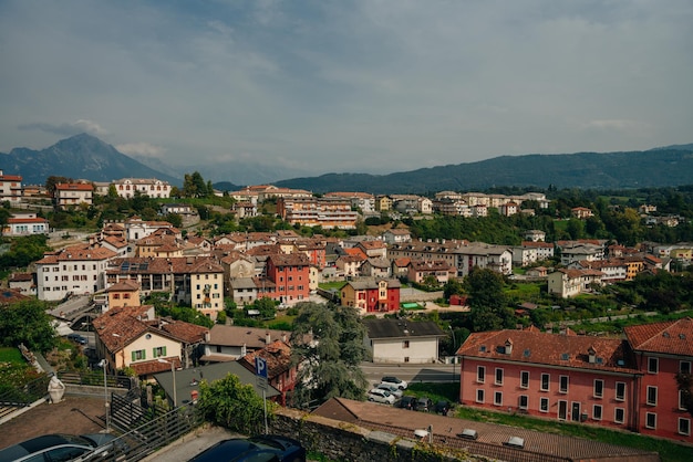 houses of beautiful Belluno town in Veneto province northern Italy