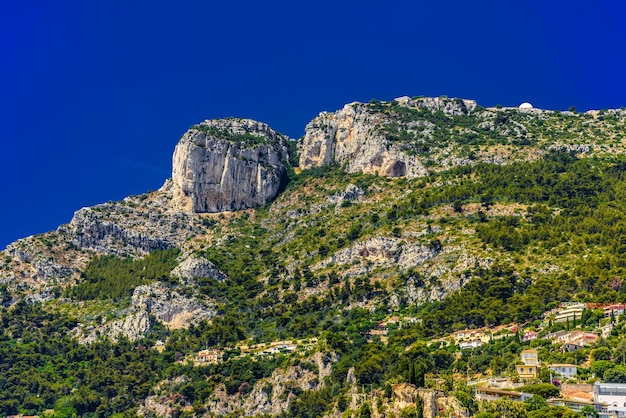 Houses on the cliff Fontvielle MonteCarlo Monaco Cote d'Azur French Riviera