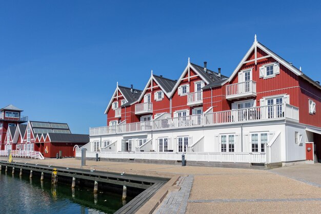 Houses near to the sea in Bagenkop Langeland island Denmark