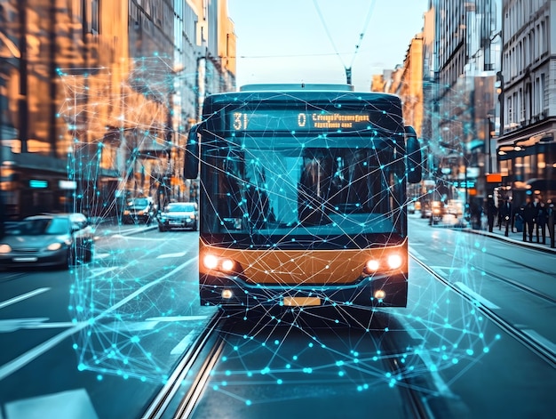 Photo how can optimize the efficiency of public transportation networks in urban cities