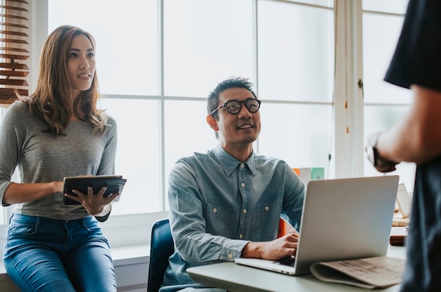 HR manager interviewing a candidate in an office