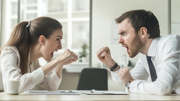 Photo hr professionals mediating conflicts and resolving workplace disputes