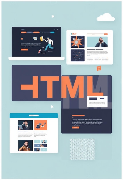 Photo html system for websites collage design