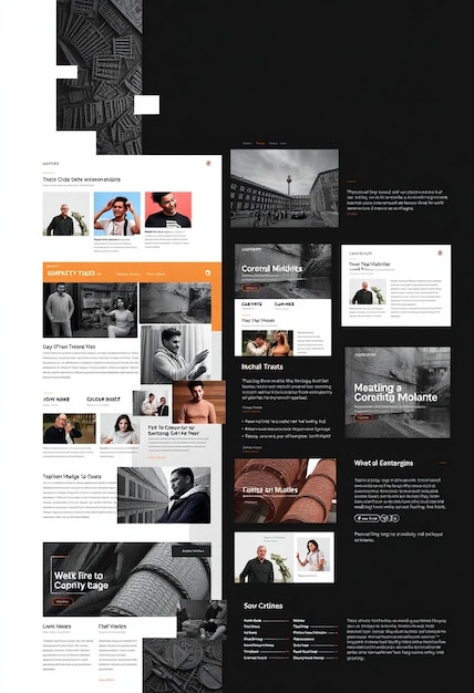 Html system for websites collage design