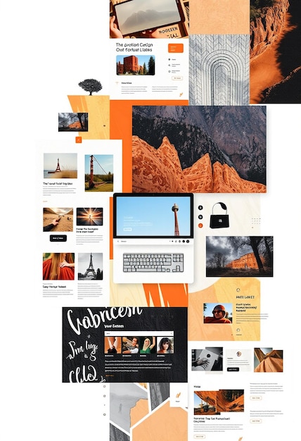 Html system for websites collage design