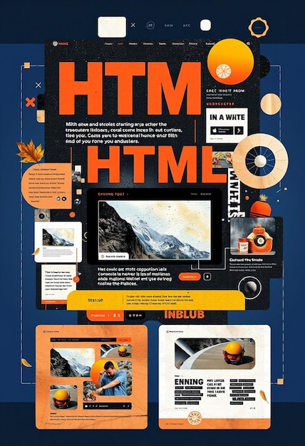 Photo html system for websites collage design