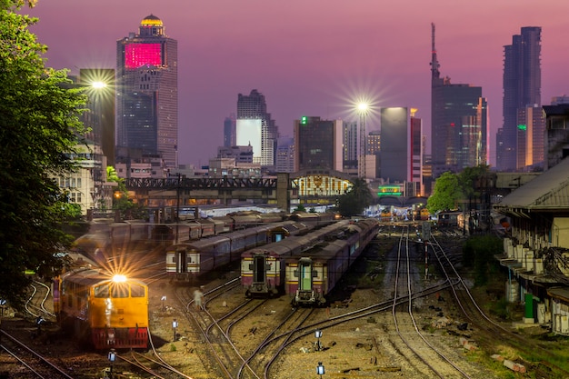 Hua Lamphong Railway Station In downtown Bangkok,Thailand..