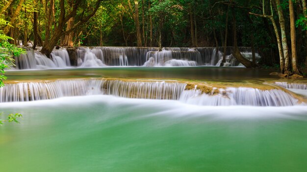 huaimae khamin waterfall srisawat district  karnchanaburi thailand