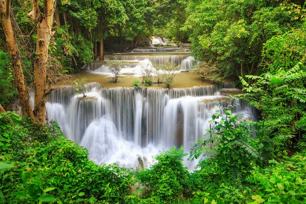 Huay Mae Kamin Waterfall in Khuean Srinagarindra National Park. 