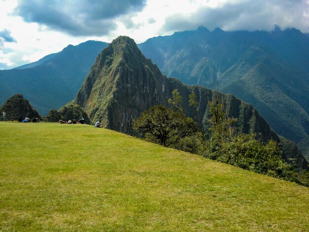 The Huayna Picchu mountain in Cusco Peru