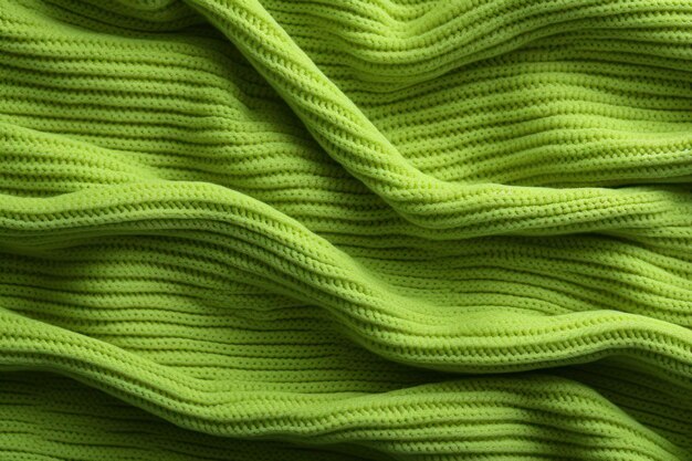 The hue of a naturally vivid knit fabric is green pistachio Generative Ai