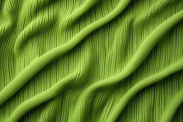 The hue of a naturally vivid knit fabric is green pistachio Generative Ai