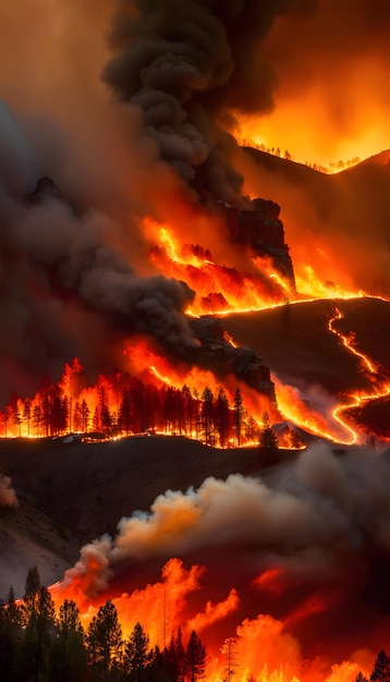 A huge fire climate change