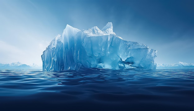 A huge iceberg in the purest sea