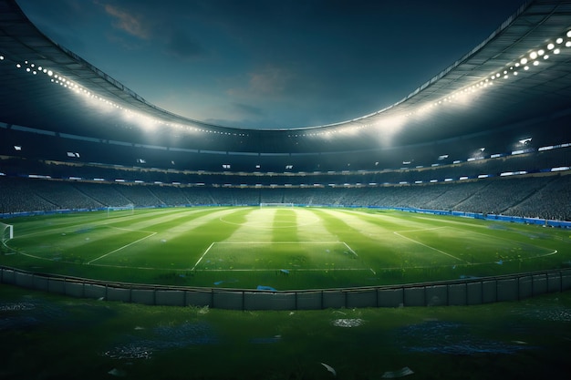 Huge modern football stadium generative ai