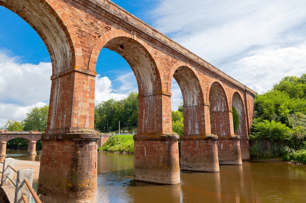 Huge train bridge in France