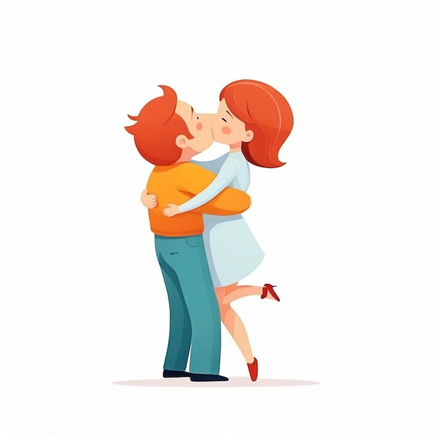 hugging cartoon abstract illustration concept with the theme of world hugging day