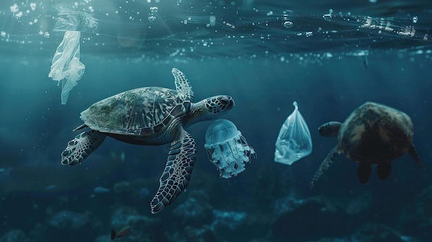 Human ability to differentiate jellyfish from plastic vs turtle inability