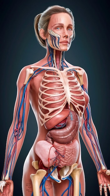 Photo human anatomy female body