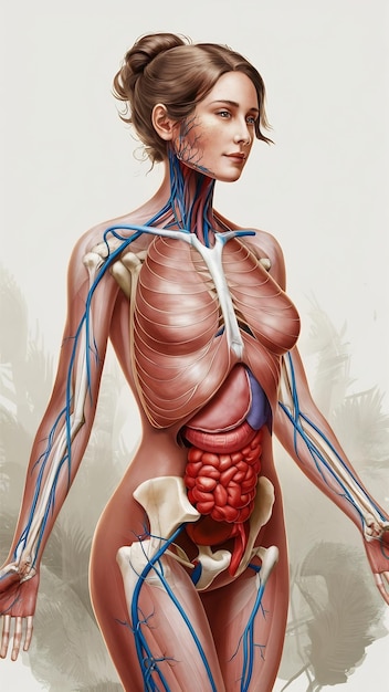 Photo human anatomy female body