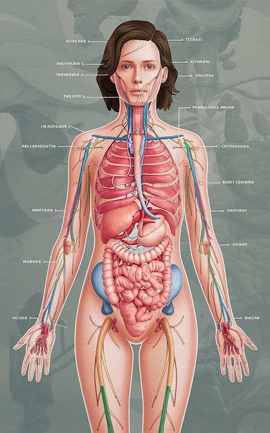 Photo human anatomy female body