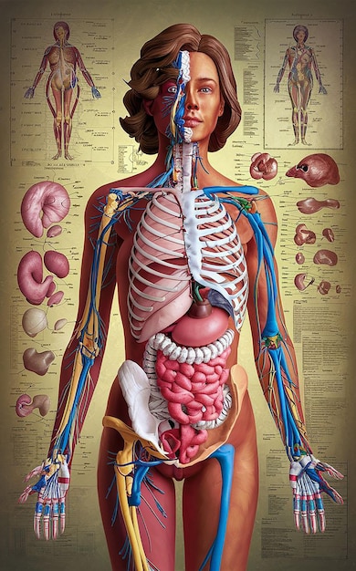 Photo human anatomy female body