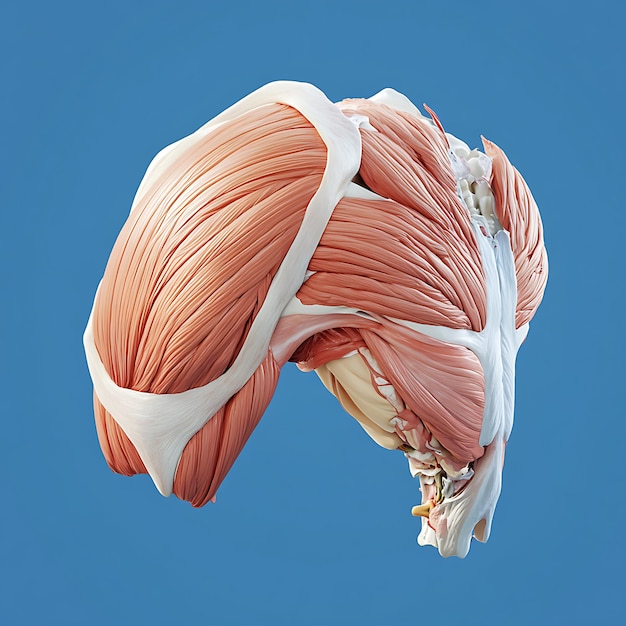 Photo human anatomy illustration shoulder muscles 3d model