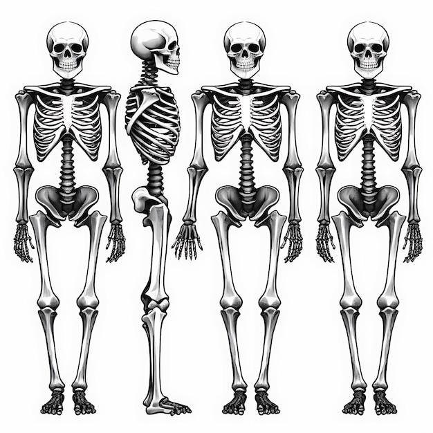 a human body skeleton for Halloween isolated human skeleton anatomy