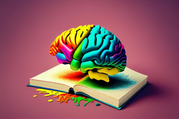 Human brain on a bookgenerative ai